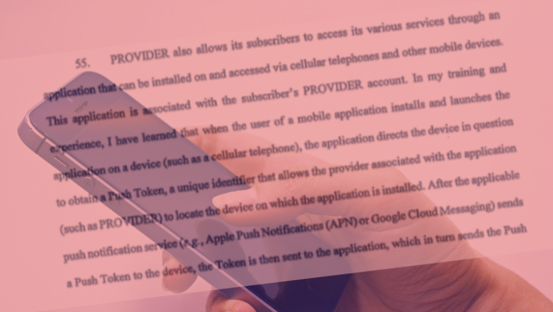 A Warrant Showing the U.S. Government Is Monitoring Push Notifications