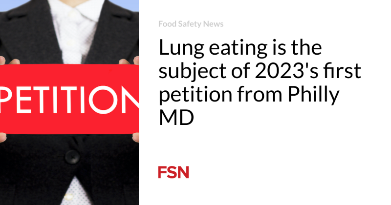 Lung consuming is the topic of 2023’s very first petition from Philly MD