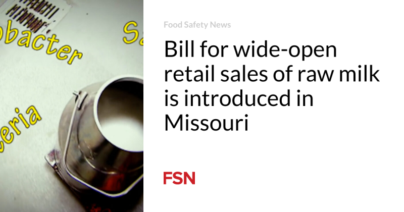 Costs for wide-open retail sales of raw milk is presented in Missouri