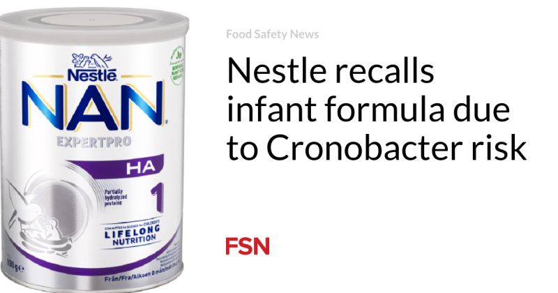 Nestle remembers infant formula due to Cronobacter danger