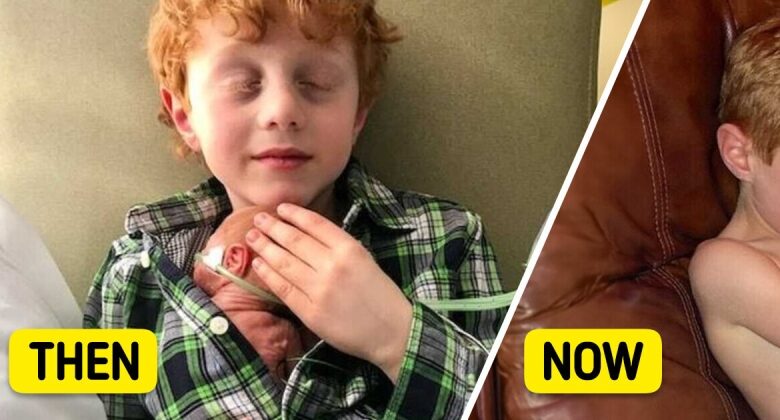 Pictures of a Kid Holding His Premature Brother Went Viral and the Mom Shared the Story Behind Them