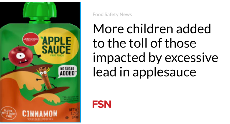 More kids contributed to the toll of those affected by extreme lead in applesauce