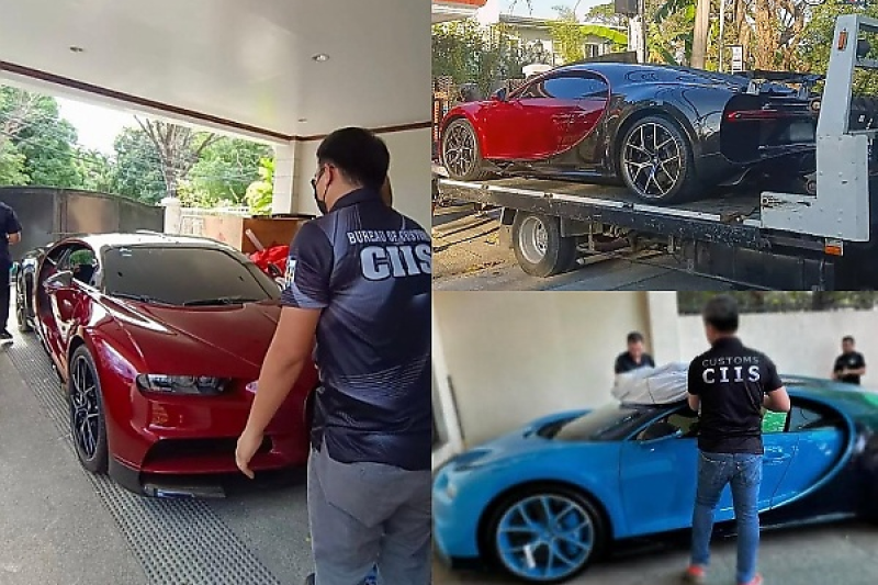 Philippines Customs Seizes Two Bugatti Chirons Smuggled Into The Country Without Proper Taxes/Importation Documents