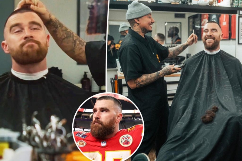 Travis Kelce begins ‘brand-new chapter’ with fresh hairstyle and beard trim: ‘Had to clean it up’