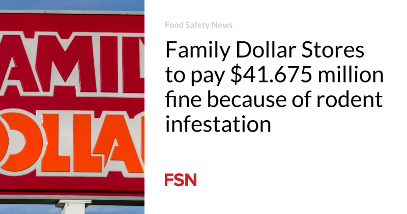 Household Dollar Stores to pay $41.675 million fine since of rodent problem