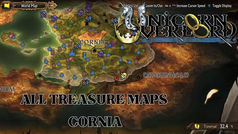 Unicorn Overlord All Cornia Treasure Maps Solutions