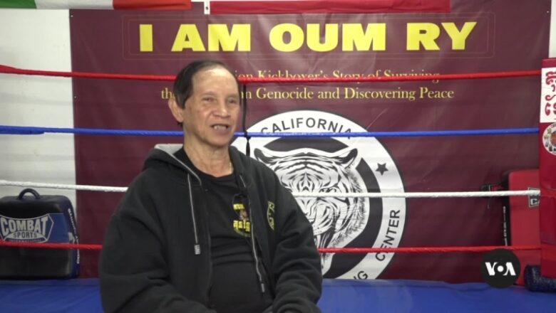 Cambodian kickboxing champ promotes the sport in United States