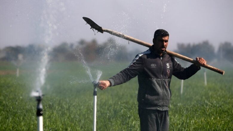 Sprinklers and drip watering assistance Iraqis beat dry spell