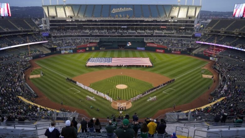 Oakland A’s fans demonstration Las Vegas move with Opening Day tailgate celebration outside arena