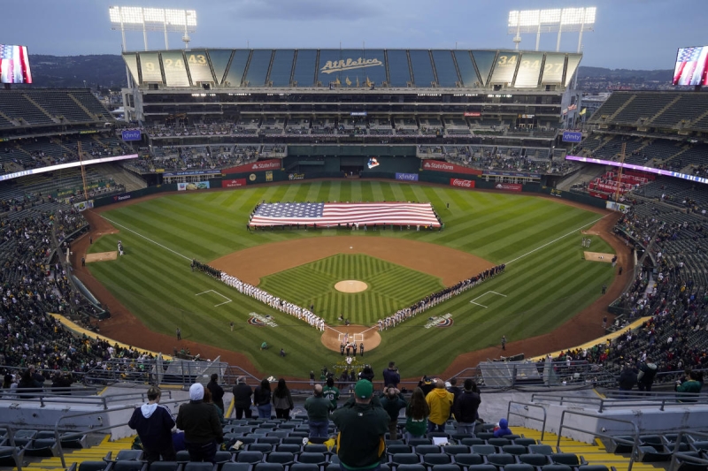 Oakland A’s fans demonstration Las Vegas move with Opening Day tailgate celebration outside arena