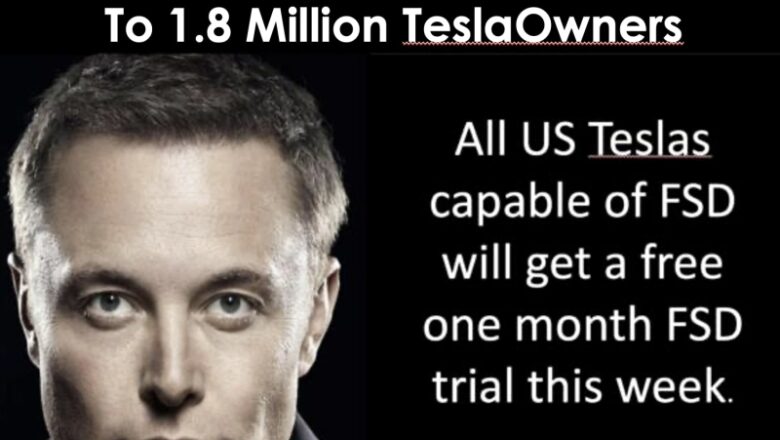 Free One Month Free Trial of Tesla FSD 12.3.1 For ~ 1.8 Million Tesla Owners