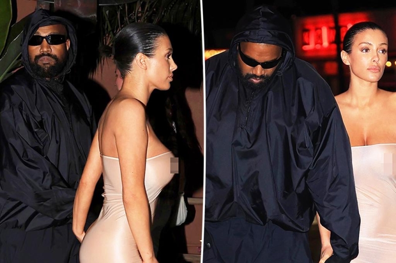 Bianca Censori uses totally large tube gown and knee-high stockings for Kanye West trip