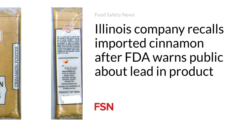 Illinois business remembers imported cinnamon after FDA alerts public about lead in item