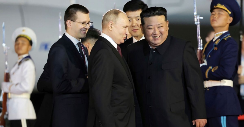 Vladimir Putin Meets Kim Jong Un In Rare Visit To North Korea