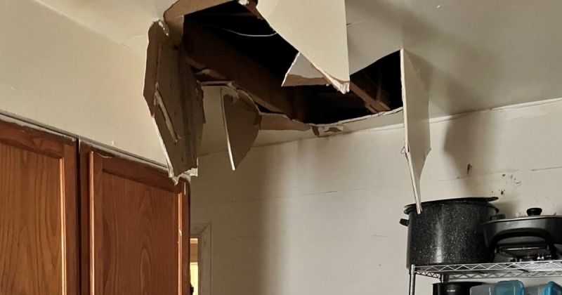 Authorities were trying to find a murder suspect in Tennessee. He came crashing through the ceiling