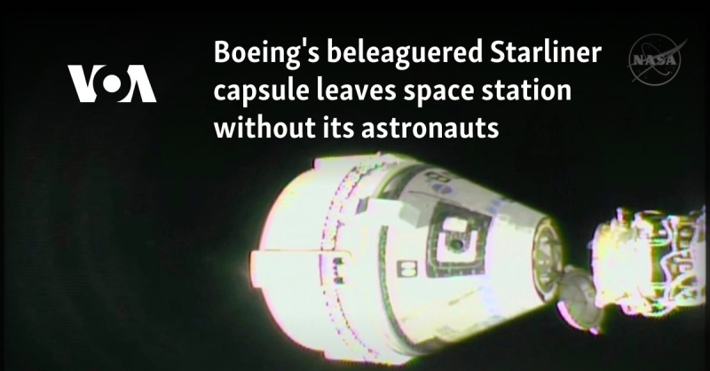 Boeing’s beleaguered Starliner pill leaves spaceport station without its astronauts