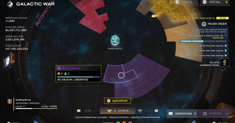 Sightings of Helldivers 2 Illuminate faction on Galactic War map are “phony news”, states Arrowhead manager