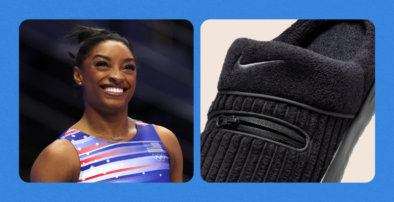 Simone Biles Stepped Off the Mat and Into These Cozy Nike Slippers After the 2024 Olympic Trials