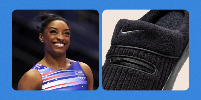 Simone Biles Stepped Off the Mat and Into These Cozy Nike Slippers After the 2024 Olympic Trials