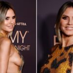 Heidi Klum Shows Major Side Boob At Emmy Party