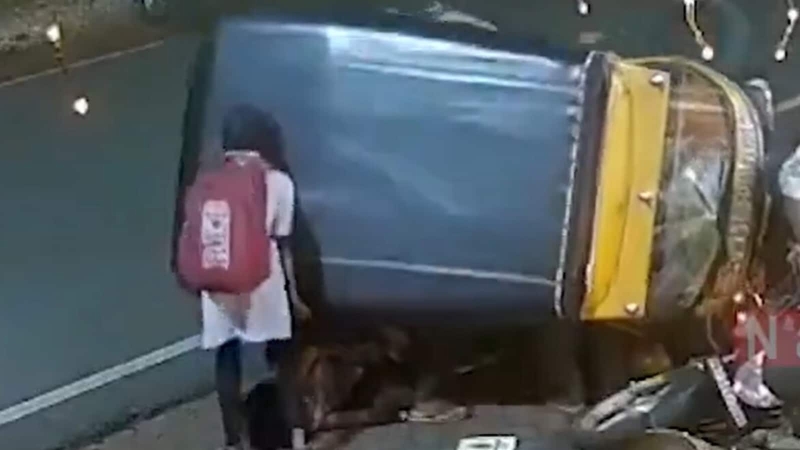 Viral video: Brave schoolgirl in Mangaluru turns car to conserve mom squashed under it; netizens require bravery award