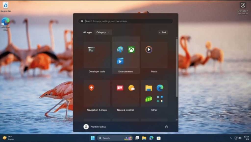 Windows 11 Start menu approaches Windows 10 with Categories see