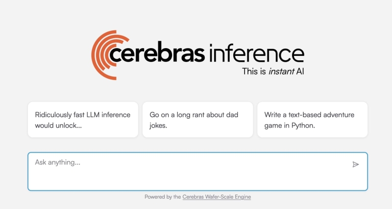 Cerebras Inference– Cloud Access to Wafer Scale AI Chips