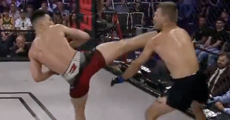 See Radley Da Silva wipe out challenger with thunderous spinning heel kick knockout at BFL 81