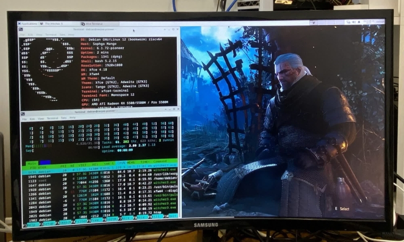 A RISC-V “PC” can now run a choppy performance of The Witcher 3