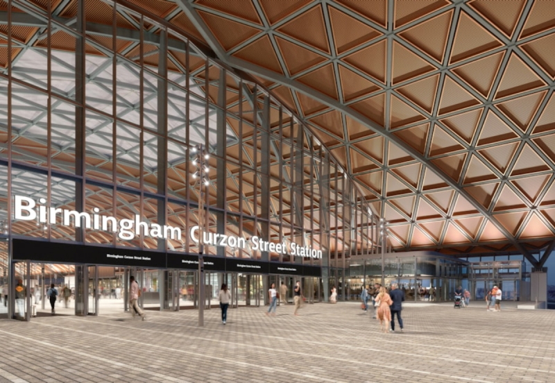 Lumber roofing system dropped in flagship HS2 station style rethink