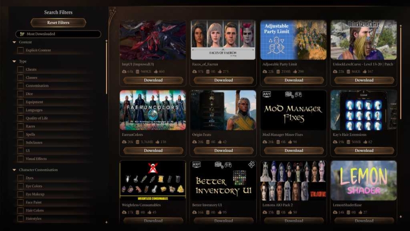 Baldur’s Gate III includes native video game mods on PC