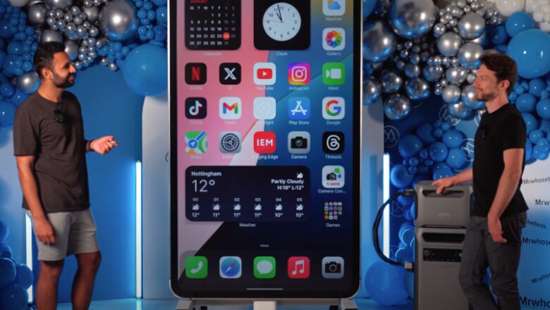 YouTubers constructed a 6 foot high working reproduction of Apple’s iPhone 15 Pro Max