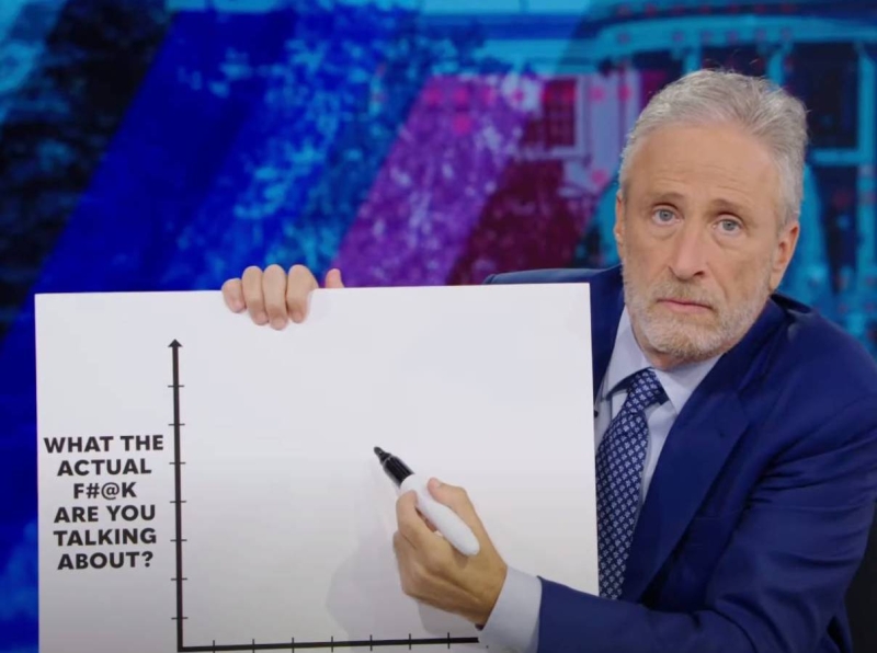 View Jon Stewart Help Undecided Voters Pick Between Kamala Harris and Donald Trump