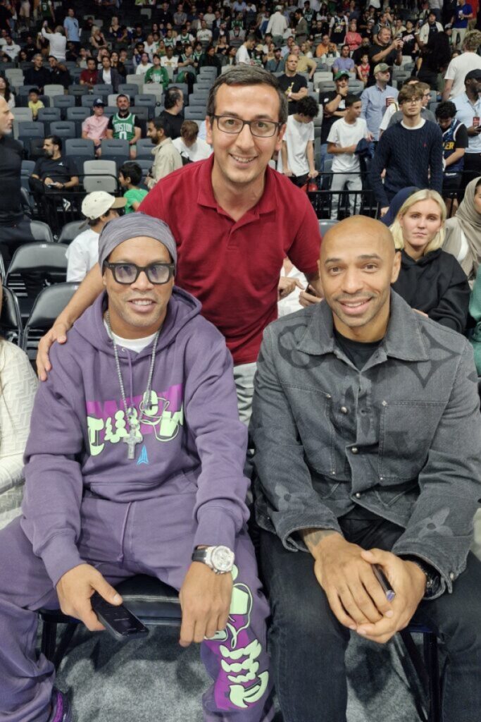 Orkhan Rzayev Joins Ronaldinho and Thierry Henry at Star-Studded NBA Match in Abu Dhabi