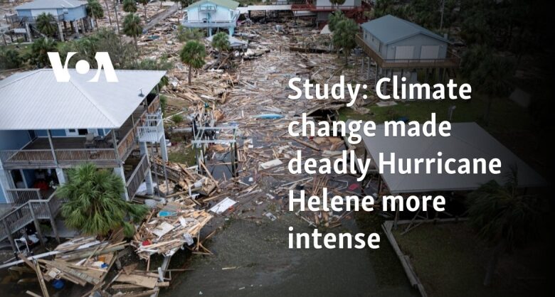 Research study: Climate modification made fatal Hurricane Helene more extreme