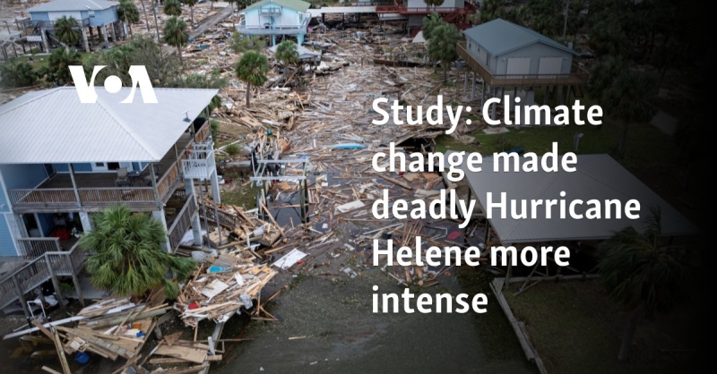 Research study: Climate modification made fatal Hurricane Helene more extreme