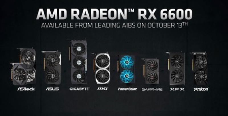 AMD partners release Radeon RX 6600 graphics cards