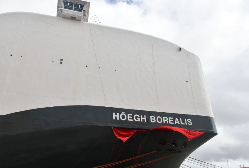 2nd multi-fuel Aurora-class PCTC formally signs up with Höegh Autoliners fleet