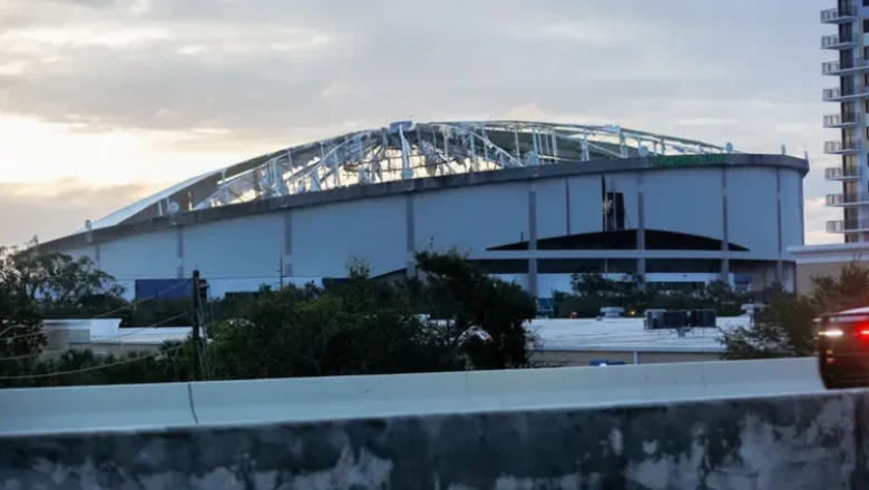 Rays’ arena roofing system blown off by Hurricane Milton