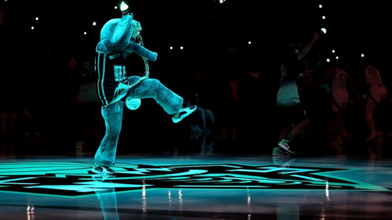 11 swank pregame clothing from WNBA Finals Game 5, consisting of Ellie the Elephant’s puffer vest