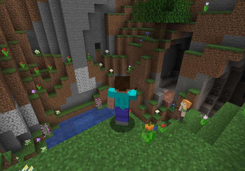 Sanctuary is an interactive AI experience that turns Minecraft into a horrible hallucination