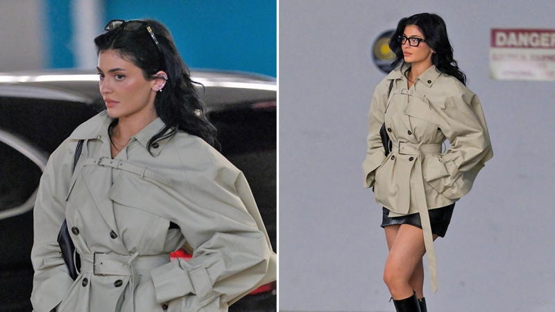 Kylie Jenner Pulls Off Hot and Brainy Look in Glasses, Miniskirt