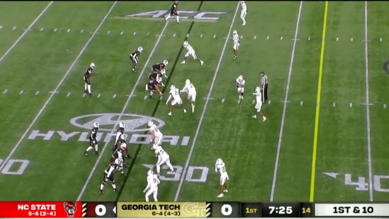 NC State ran 1 of the worst technique plays in college football history versus Georgia Tech