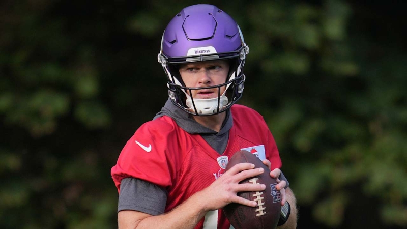 Vikings QB Sam Darnold (foot) off injury report, great to go vs. Bears Nov 22, 2024