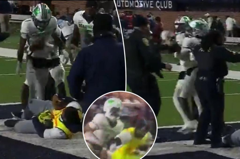 Marshall football gamer gets physical with ballboy in extreme scene after big win