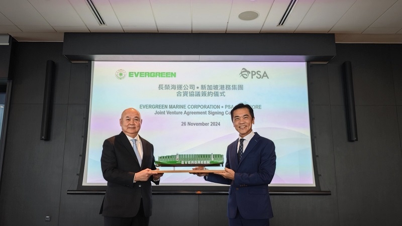 PSA Singapore, Evergreen Marine produce joint endeavor for container terminal ops