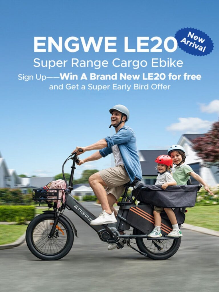 ENGWE Unveils 350 km Super Range and unique quick charging Cargo E-bike– LE20!