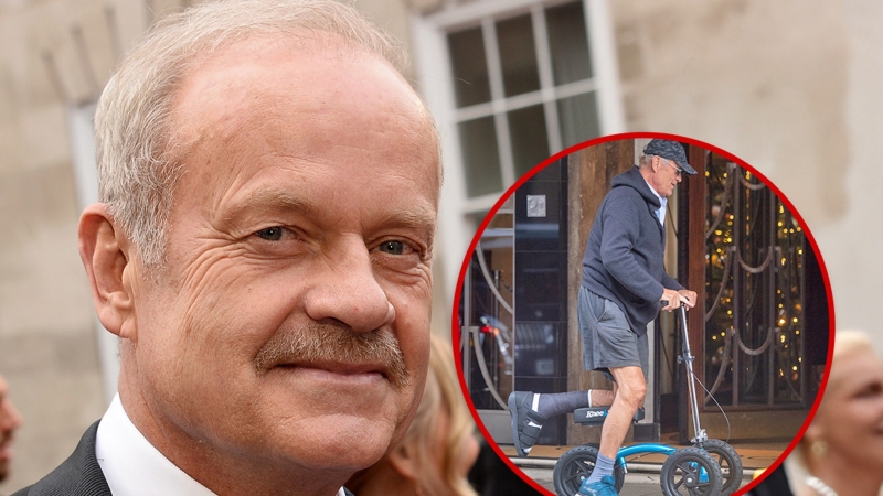 Kelsey Grammer Zips Through London On Scooter With New Foot Injury