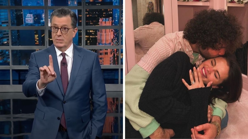 Stephen Colbert Wants All the Credit for Selena Gomez’s Engagement: ‘You’re Welcome’|Video