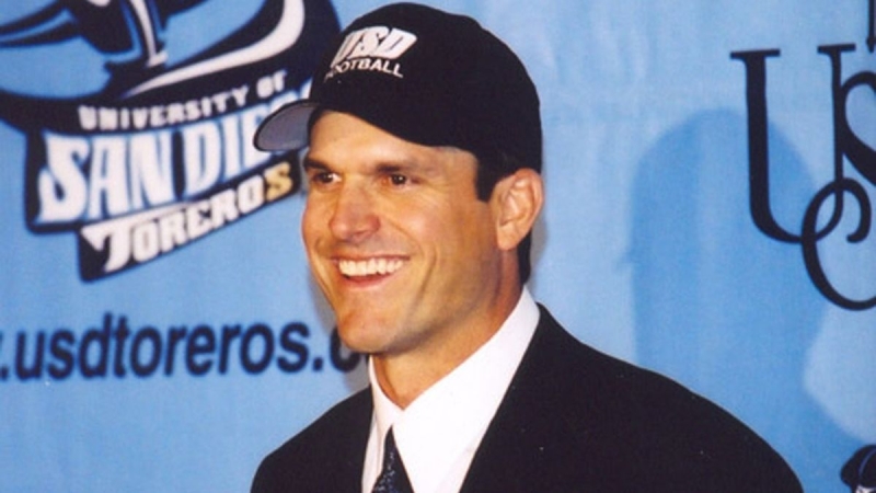 Power cleans up in khakis, heartbreak at Hooters and a group growing: Jim Harbaugh’s very first year as a head coach